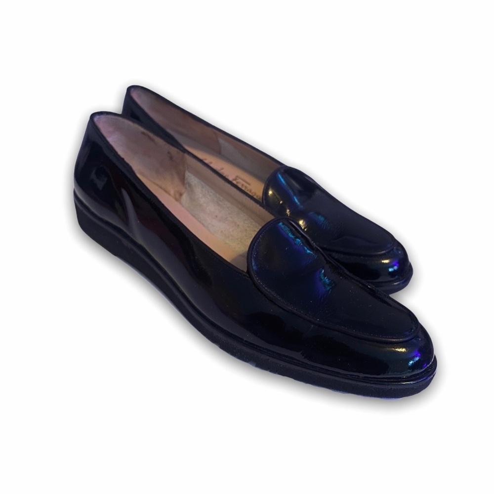 Ferragamo boutique patent leather loafers